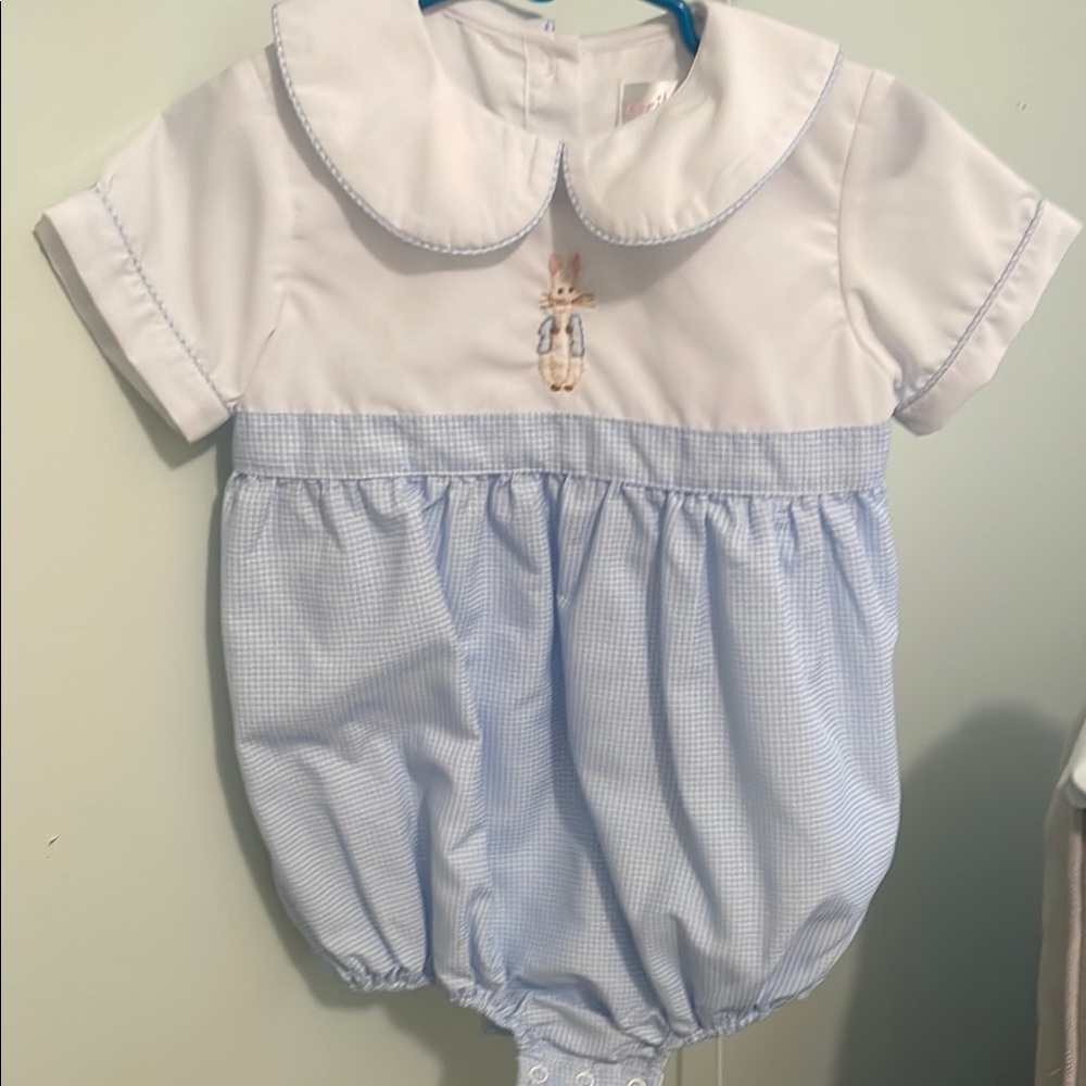 Blue and White Kids Bodysuit